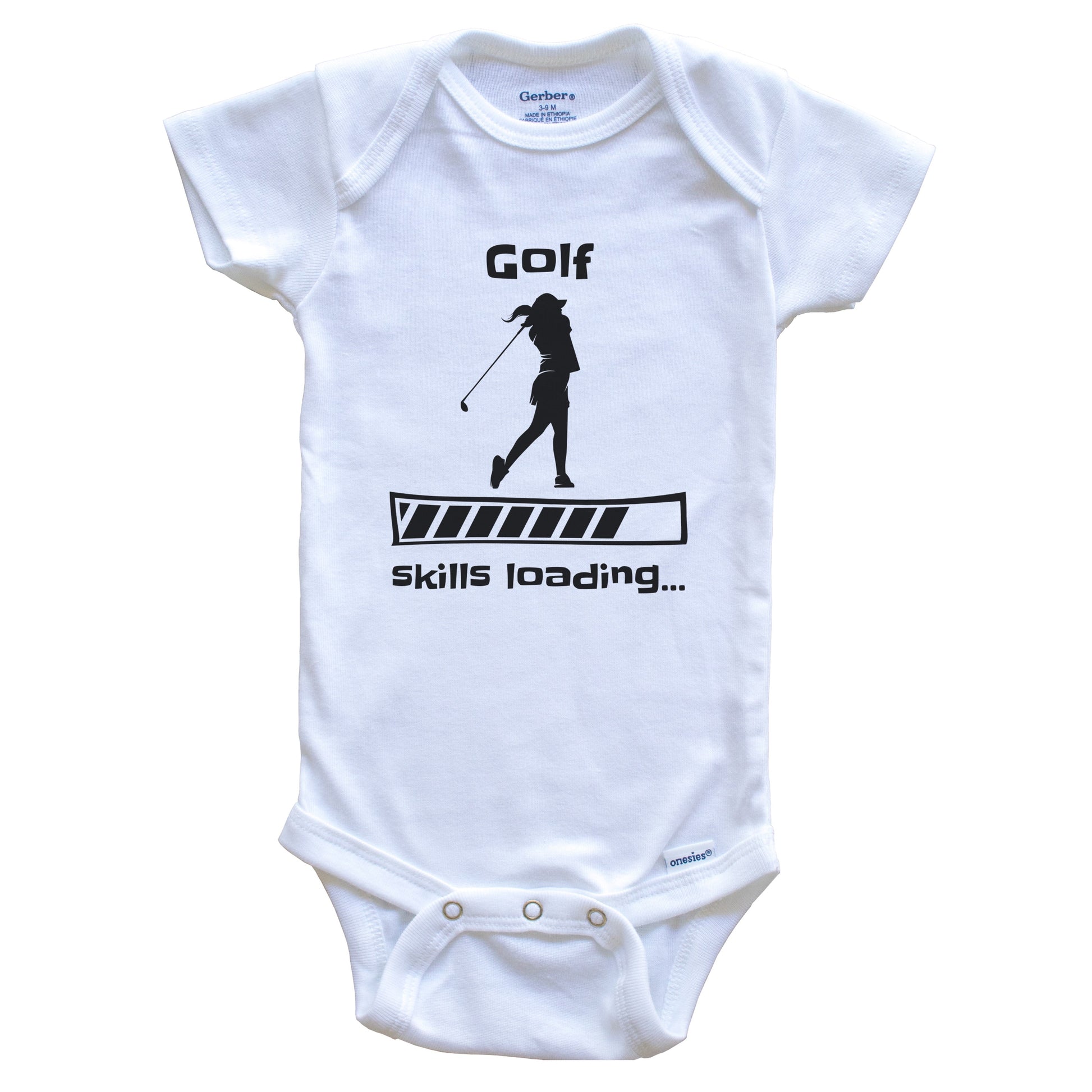 Golf Skills Loading Funny Girls Golf Golfer Baby Bodysuit