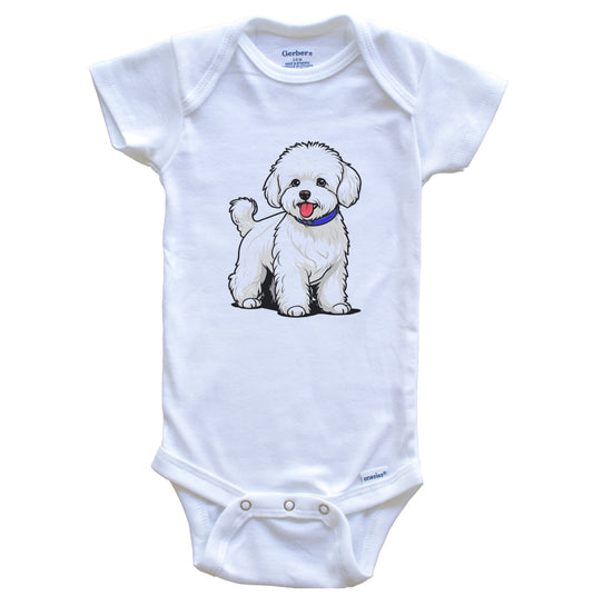 Cute Bichon Frise Dog Breed Baby Bodysuit
