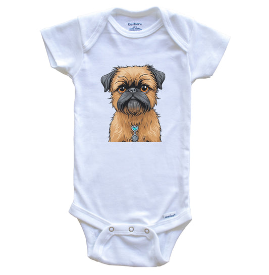 Cute Brussels Griffon Dog Breed Baby Bodysuit