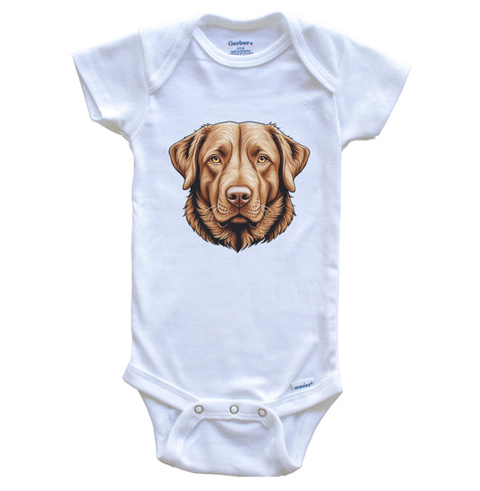 Cute Chesapeake Bay Retriever Dog Breed Baby Bodysuit