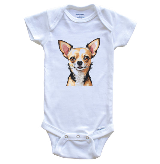 Cute Chihuahua Dog Breed Baby Bodysuit