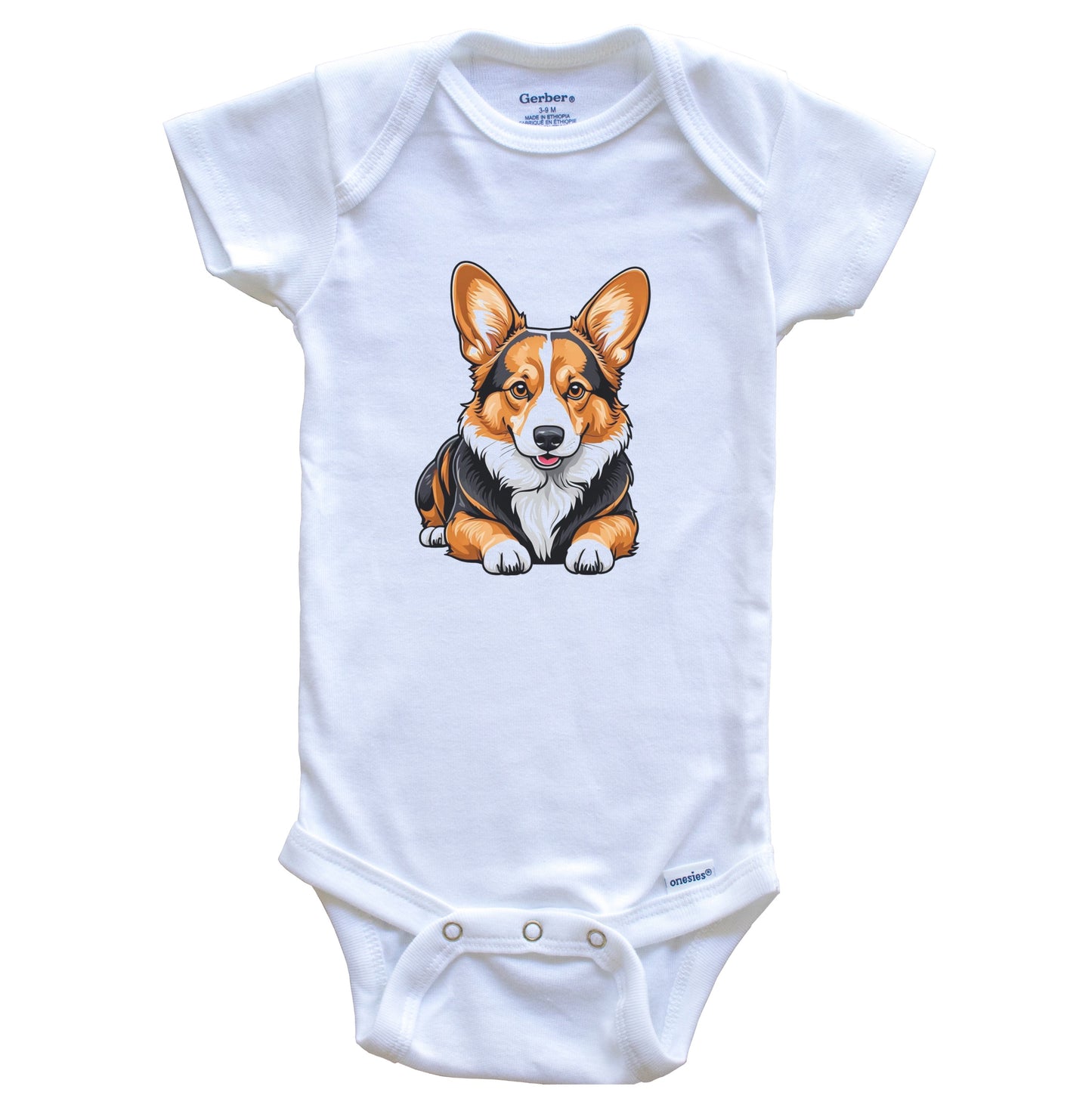 Cute Corgi Dog Breed Baby Bodysuit