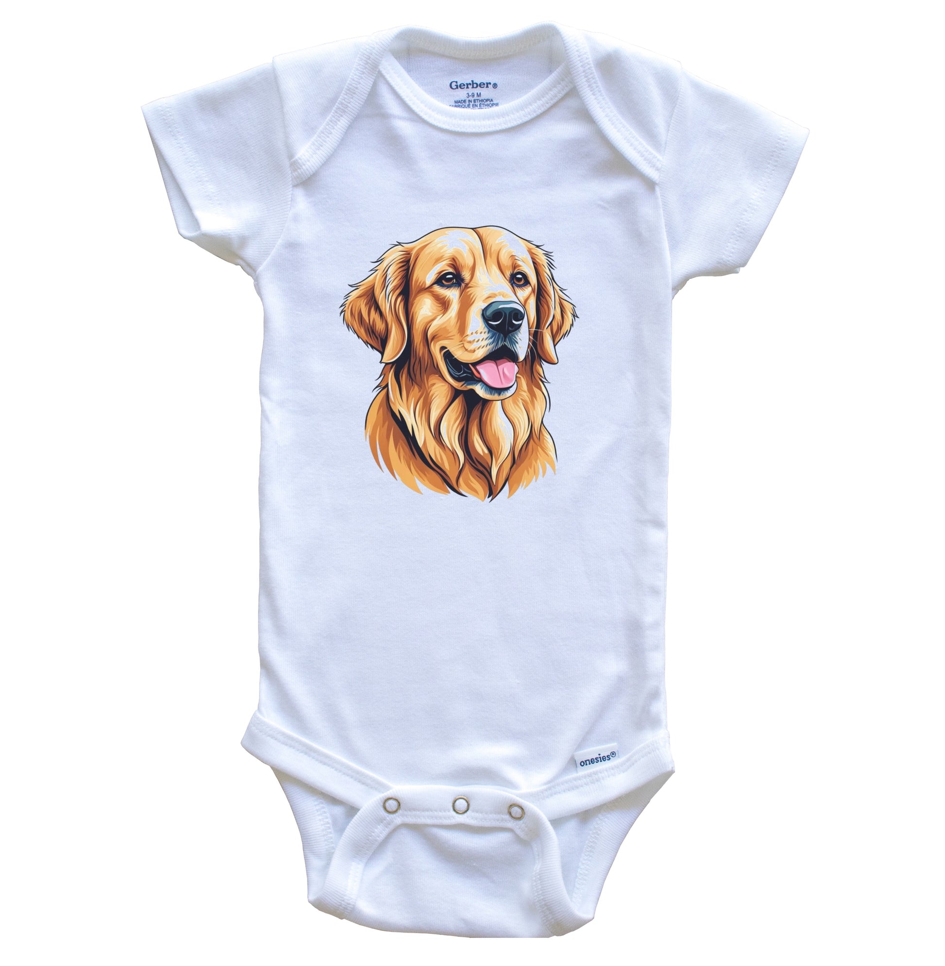 Cute Golden Retriever Dog Breed Baby Bodysuit