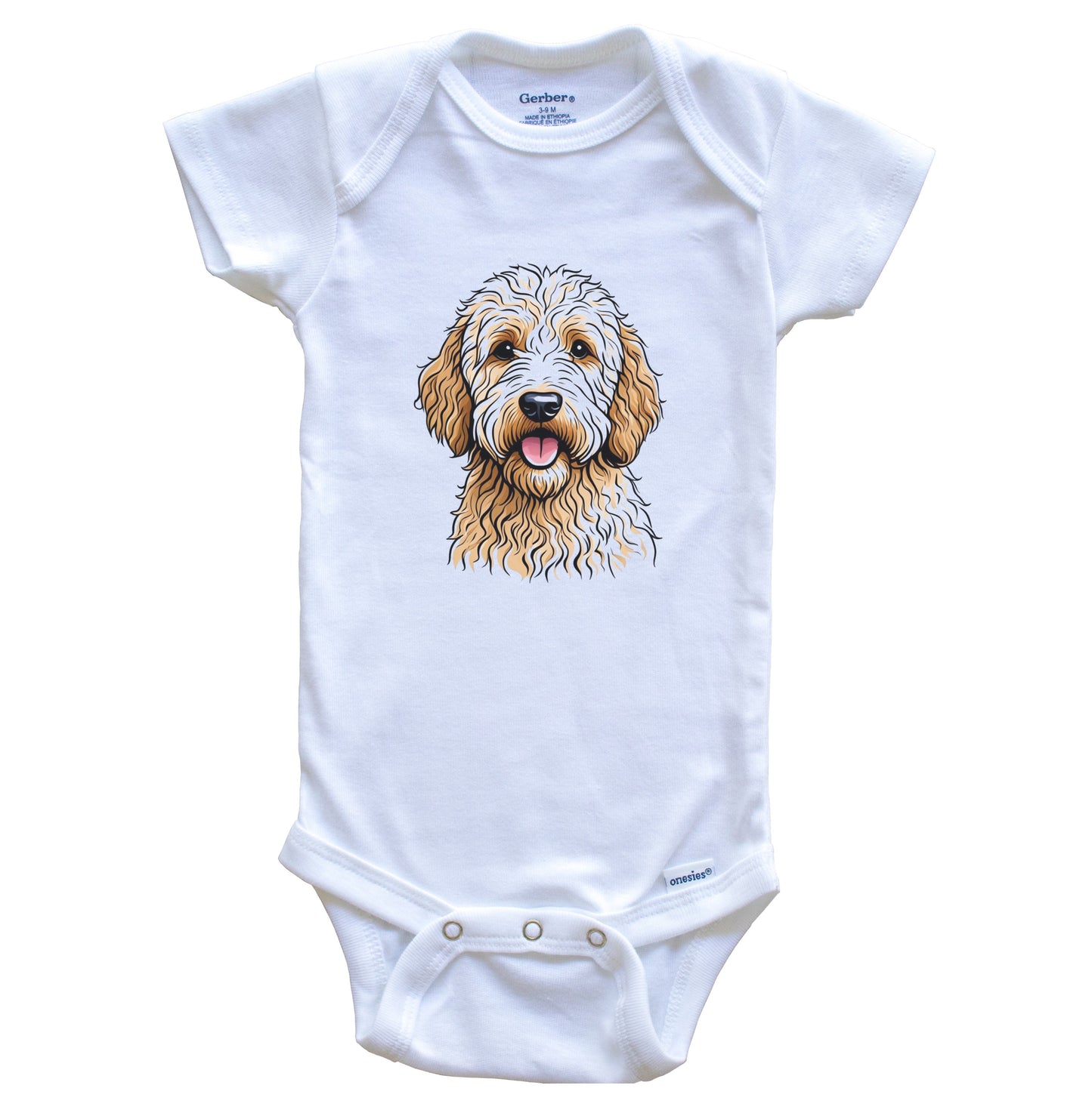 Cute Goldendoodle Dog Breed Baby Bodysuit