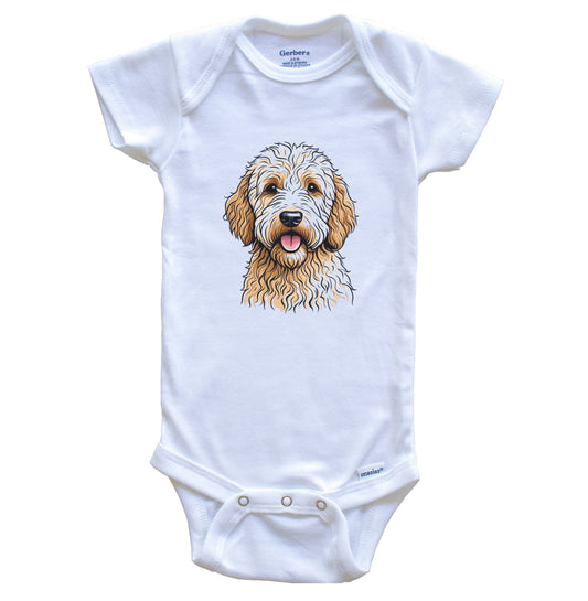 Cute Goldendoodle Dog Breed Baby Bodysuit