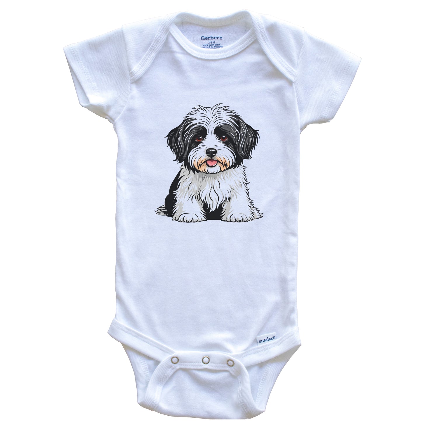 Cute Havanese Dog Breed Baby Bodysuit