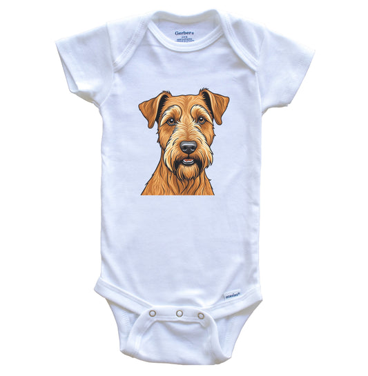 Cute Irish Terrier Dog Breed Baby Bodysuit