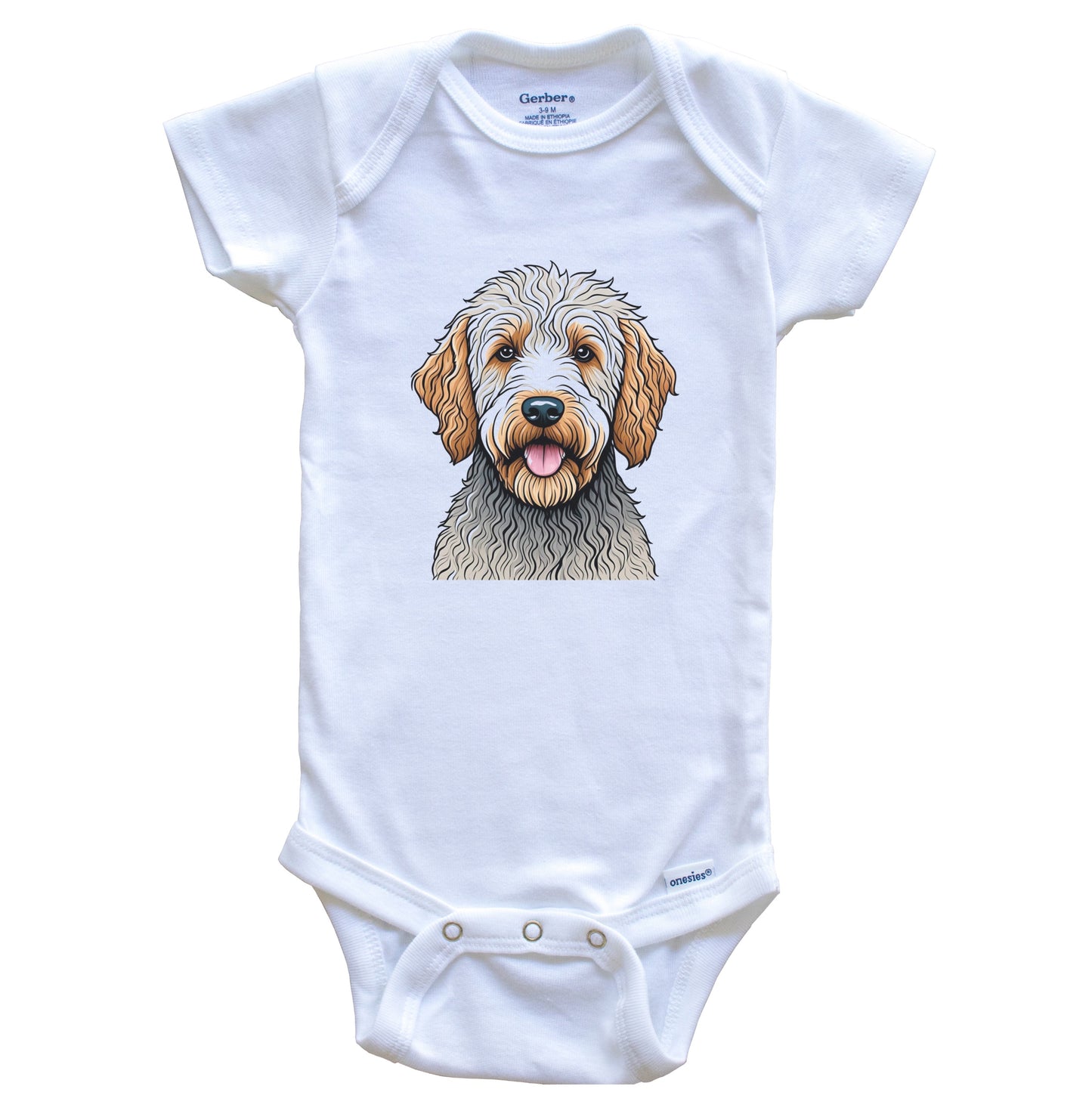 Cute Labradoodle Dog Breed Baby Bodysuit