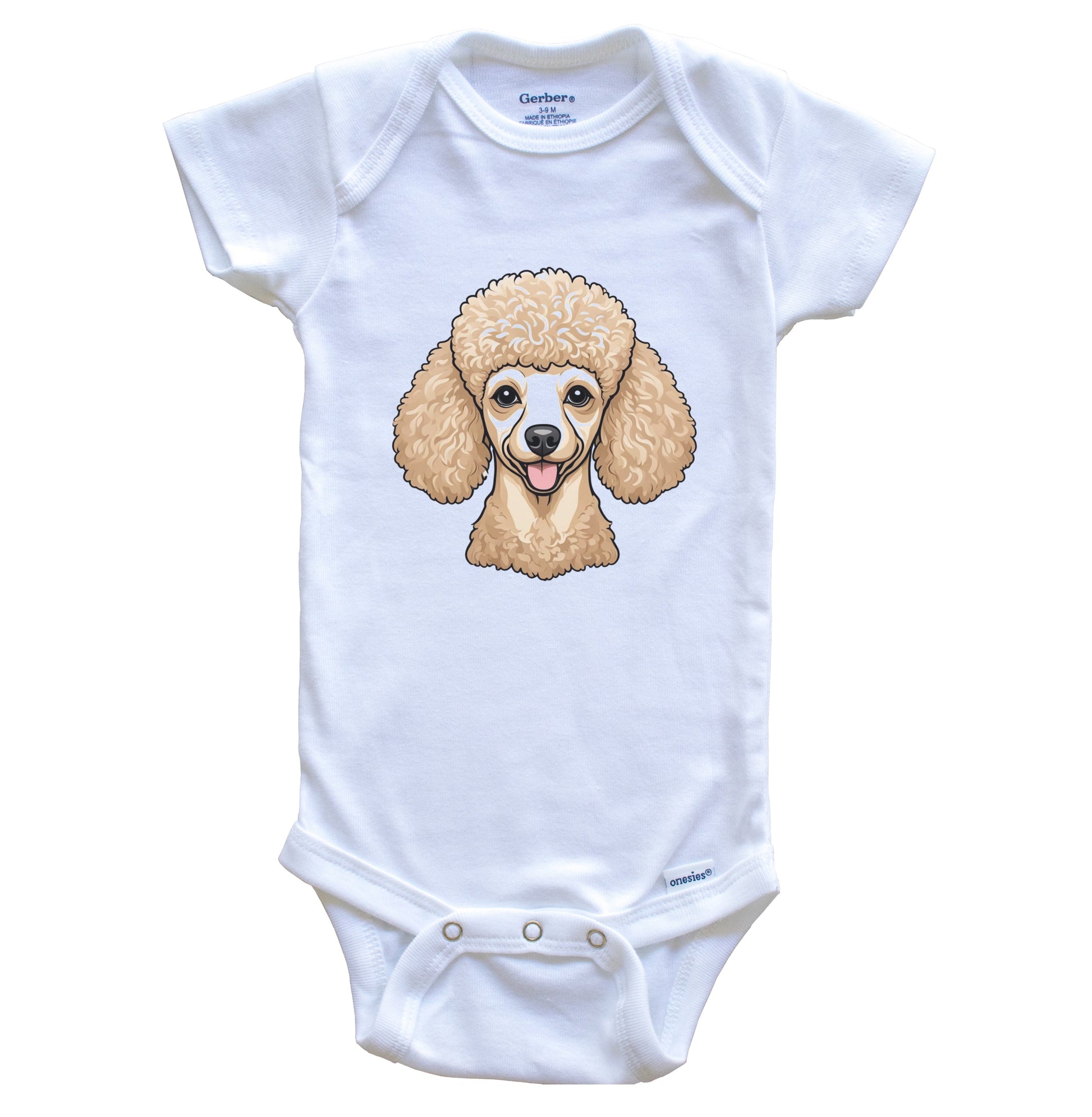 Cute Poodle Dog Breed Baby Bodysuit