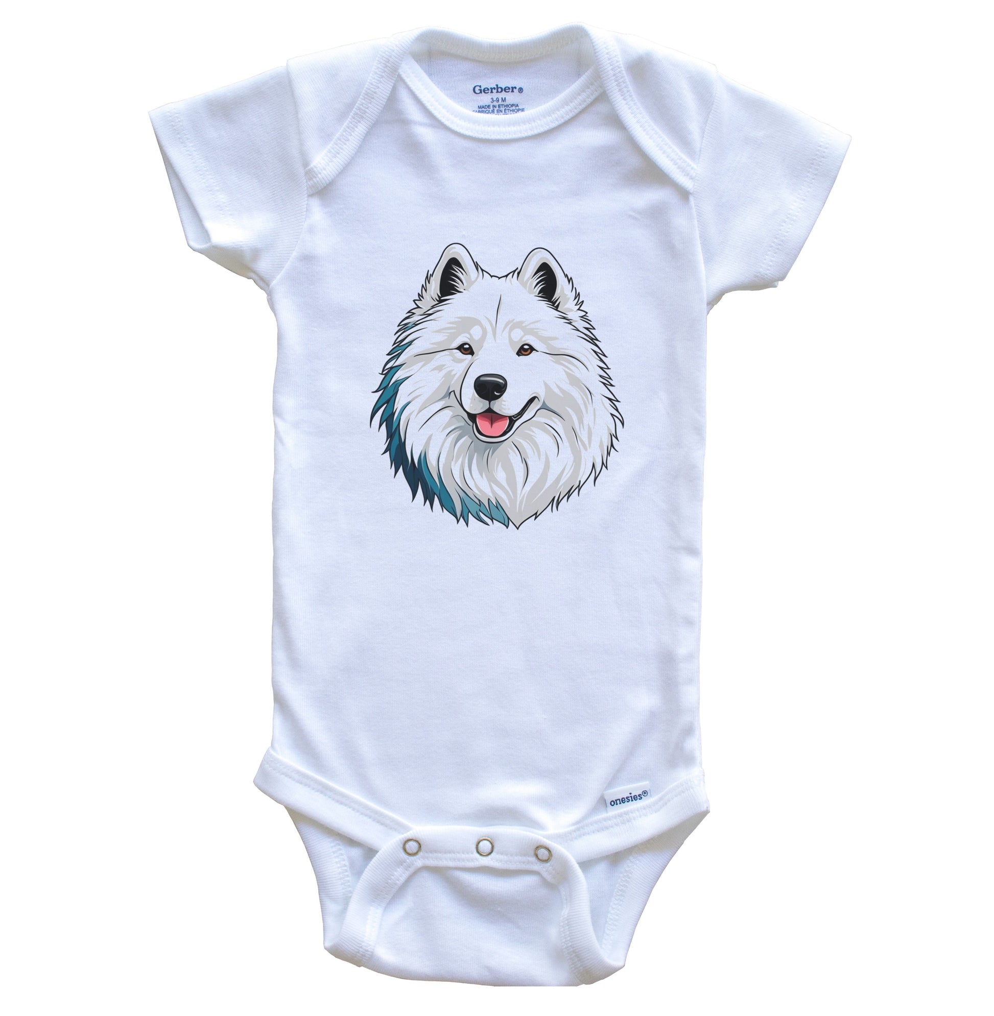 Cute Samoyed Dog Breed Baby Bodysuit