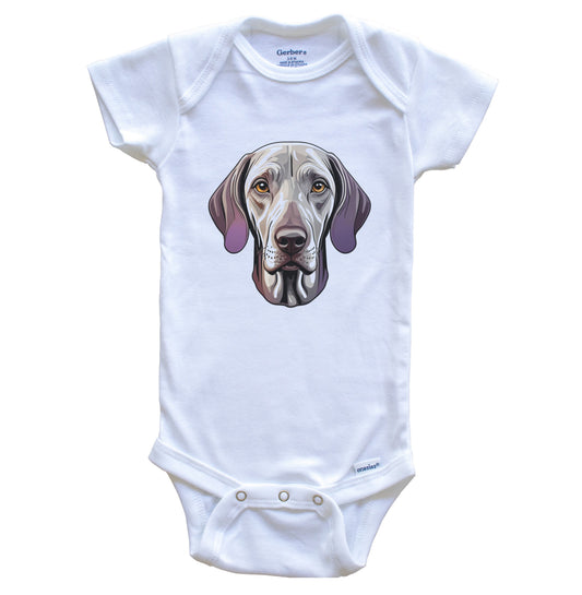 Cute Weimaraner Dog Breed Baby Bodysuit
