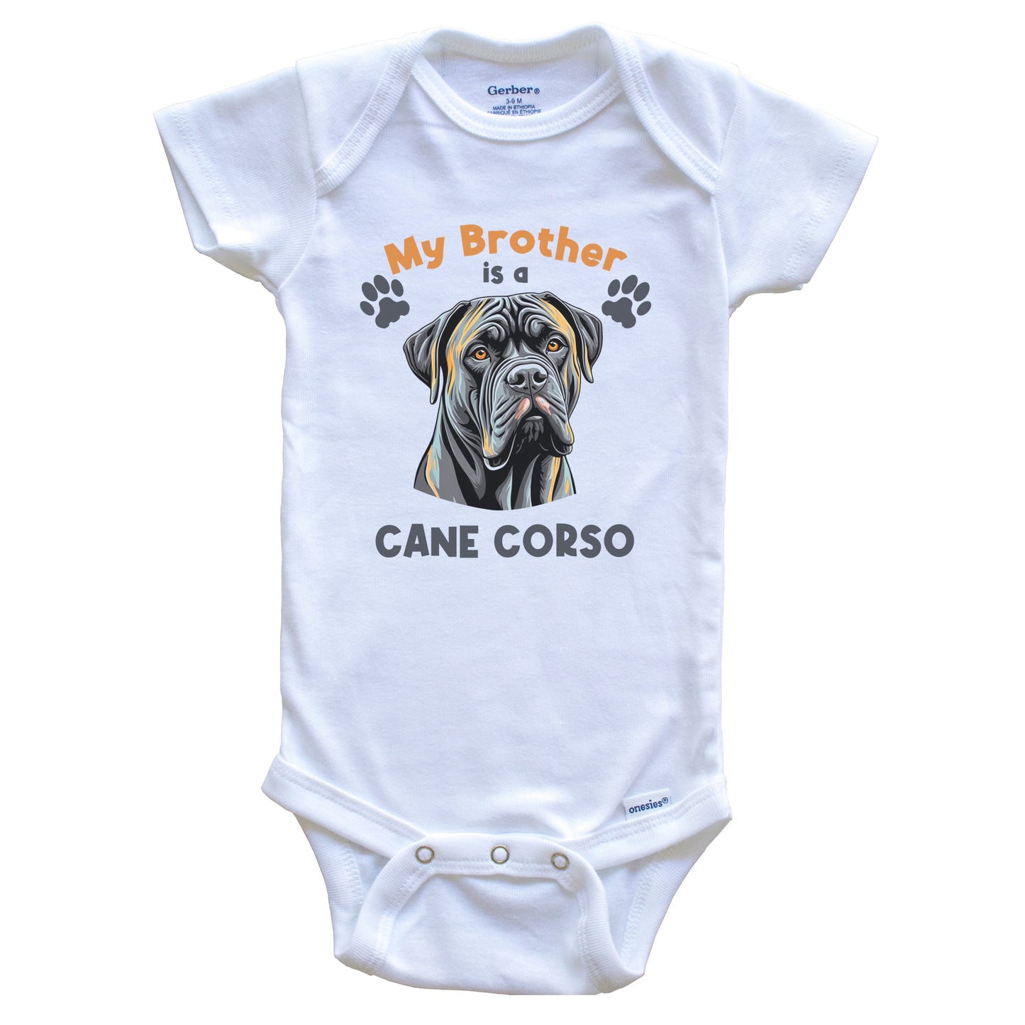 My Brother Is A Cane Corso Cute Dog Breed Baby Bodysuit