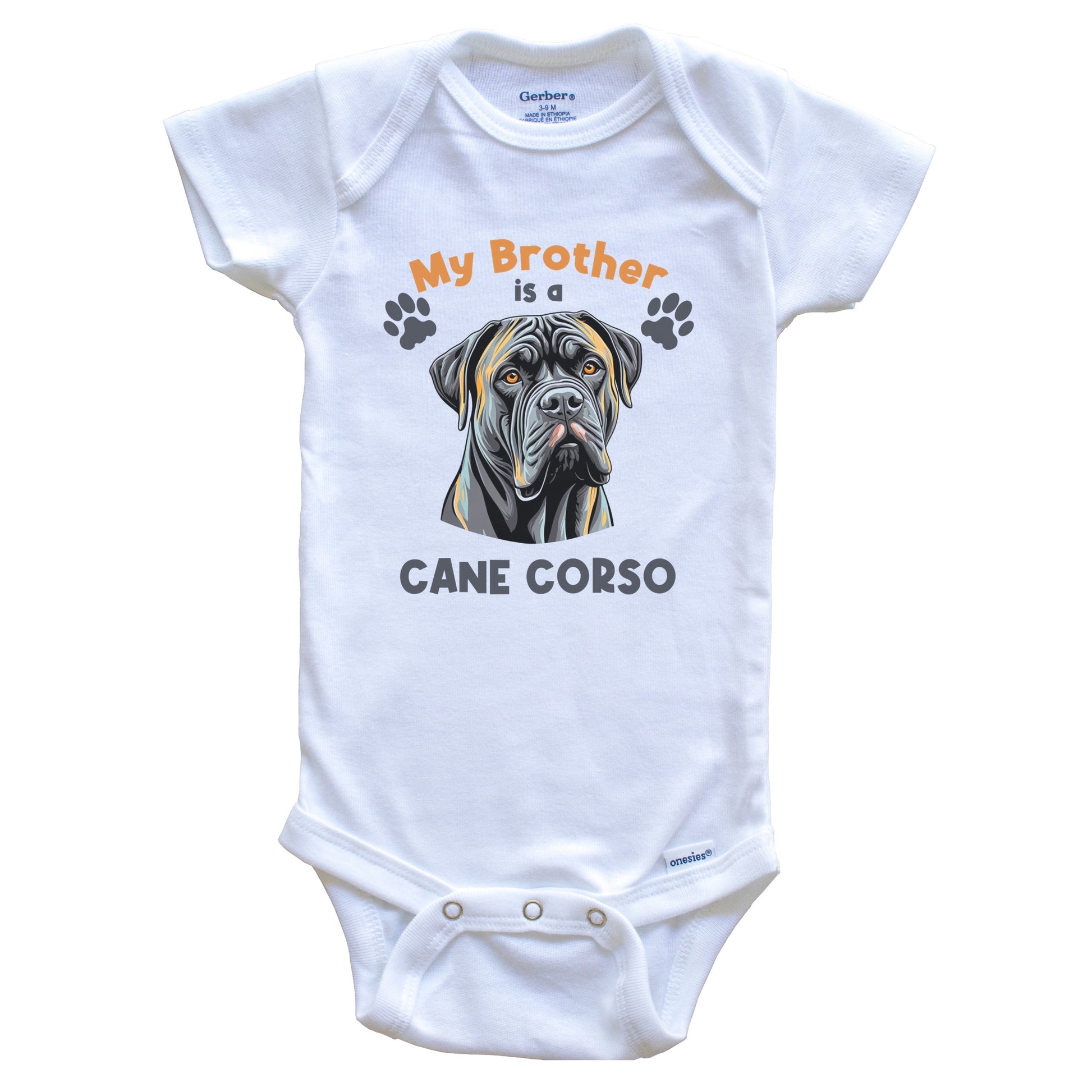 My Brother Is A Cane Corso Cute Dog Breed Baby Bodysuit