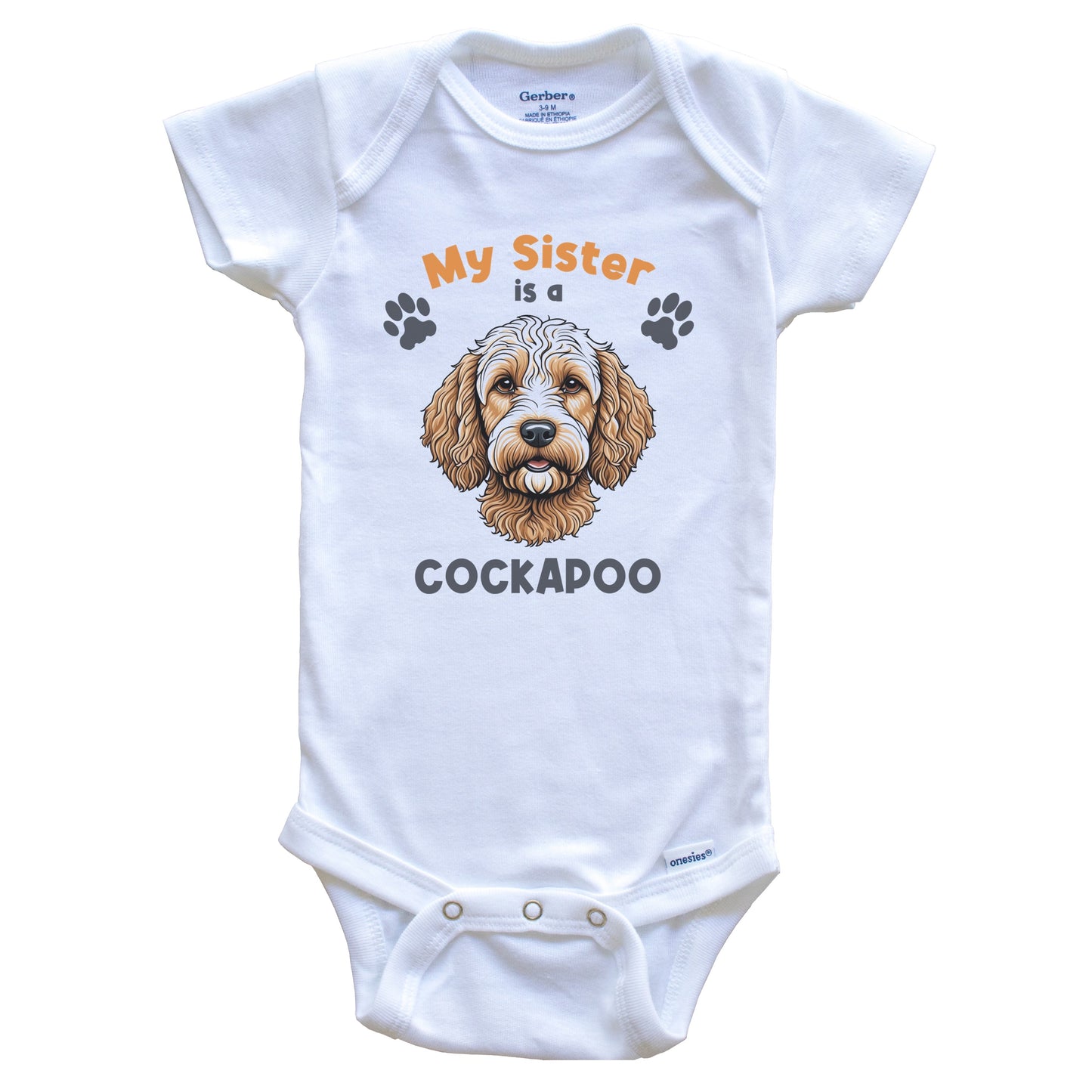 My Sister Is A Cockapoo Cute Dog Breed Baby Bodysuit