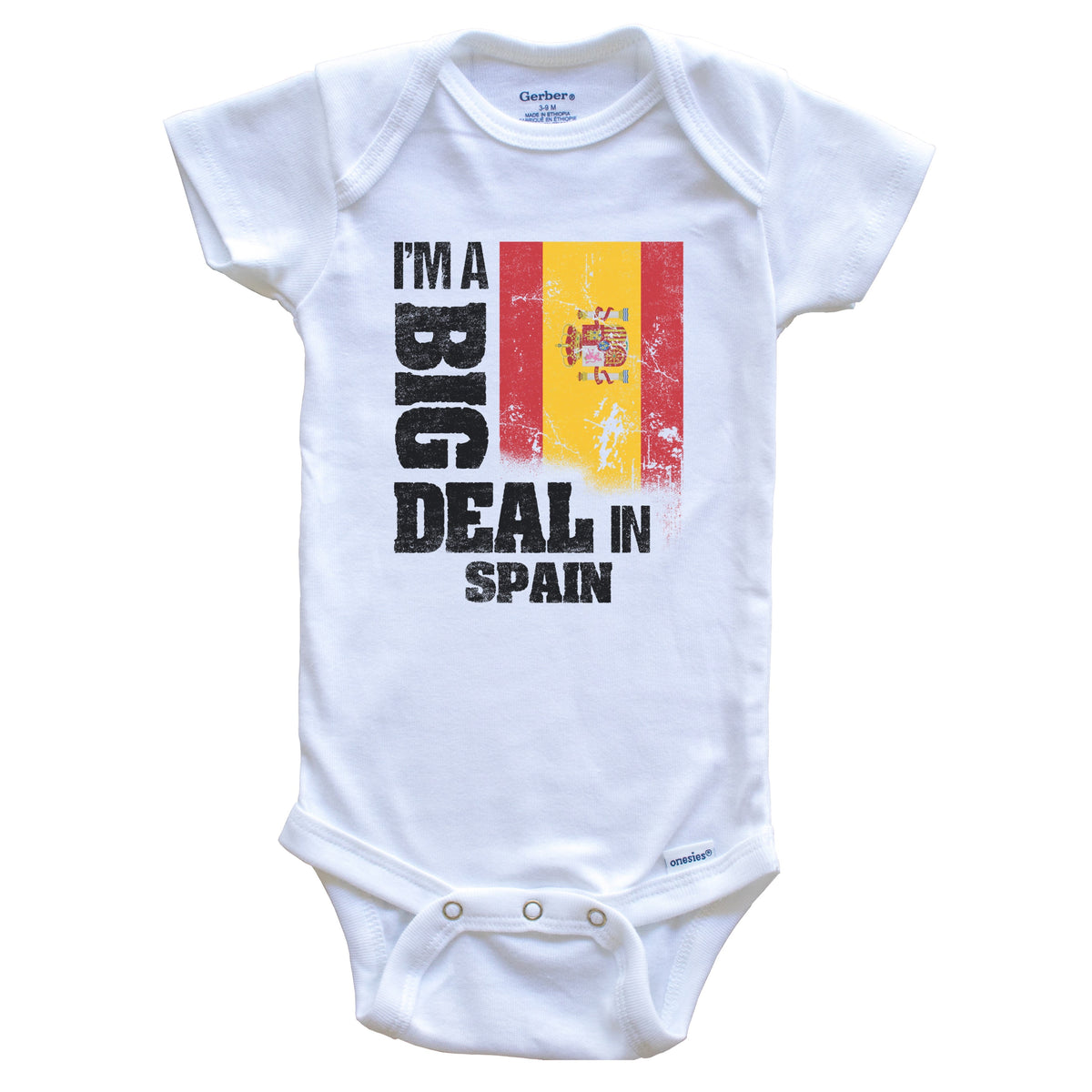 I'm A Big Deal In Spain Funny Spanish Flag Baby Bodysuit