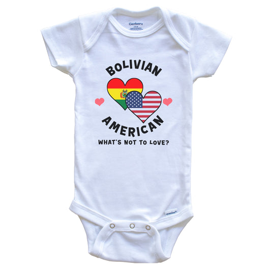 Bolivian American What's Not To Love Heart Flags Baby Bodysuit