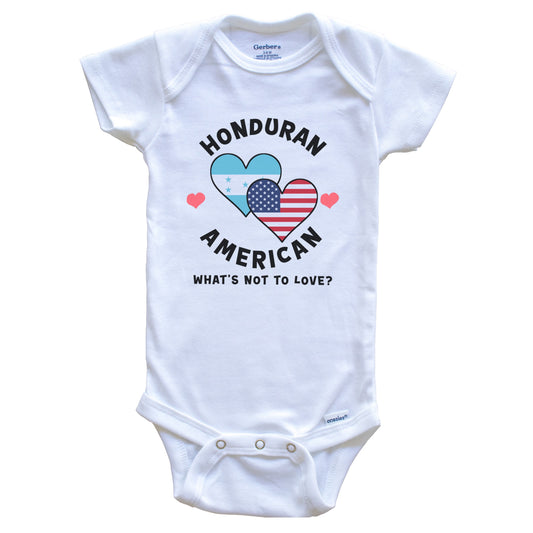 Honduran American What's Not To Love Heart Flags Baby Bodysuit