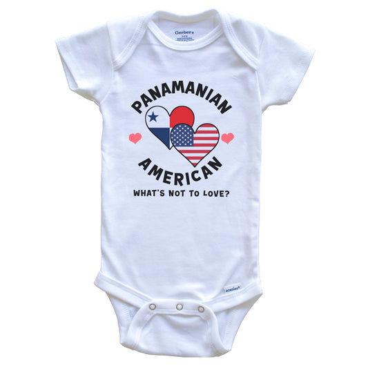 Panamanian American What's Not To Love Heart Flags Baby Bodysuit