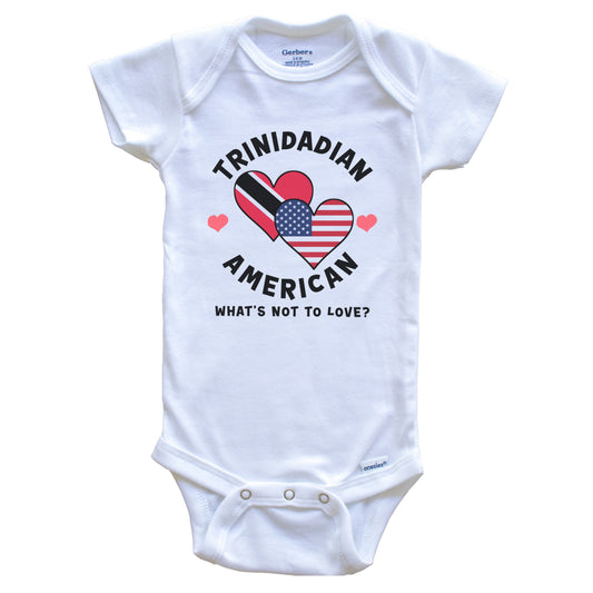 Trinidadian American What's Not To Love Heart Flags Baby Bodysuit