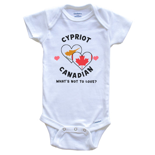 Cypriot Canadian What's Not To Love Heart Flags Baby Bodysuit