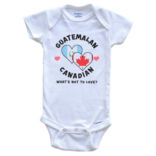 Guatemalan Canadian What's Not To Love Heart Flags Baby Bodysuit