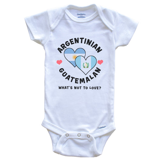 Argentinian Guatemalan What's Not To Love Heart Flags Baby Bodysuit