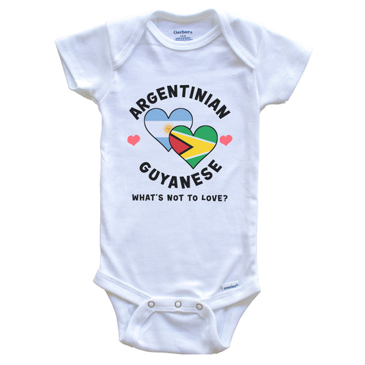 Argentinian Guyanese What's Not To Love Heart Flags Baby Bodysuit