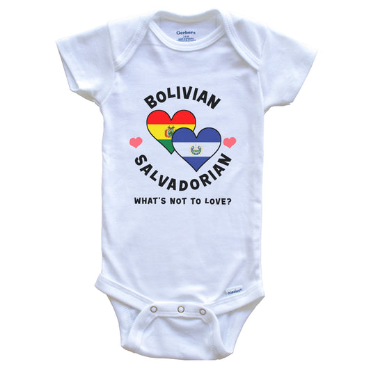 Bolivian Salvadorian What's Not To Love Heart Flags Baby Bodysuit