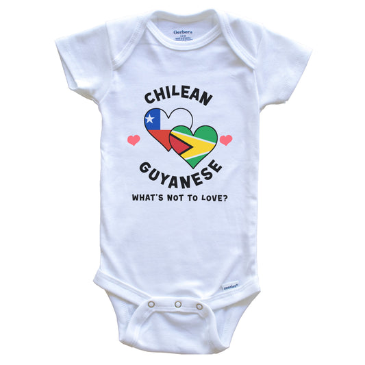 Chilean Guyanese What's Not To Love Heart Flags Baby Bodysuit