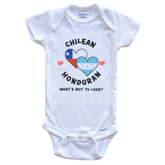 Chilean Honduran What's Not To Love Heart Flags Baby Bodysuit