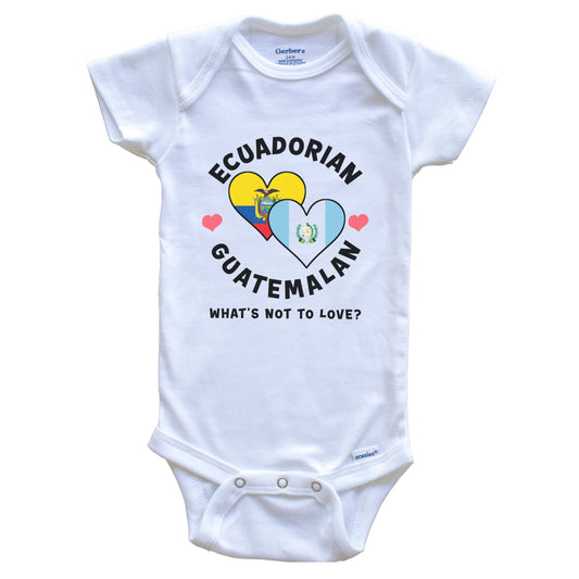Ecuadorian Guatemalan What's Not To Love Heart Flags Baby Bodysuit