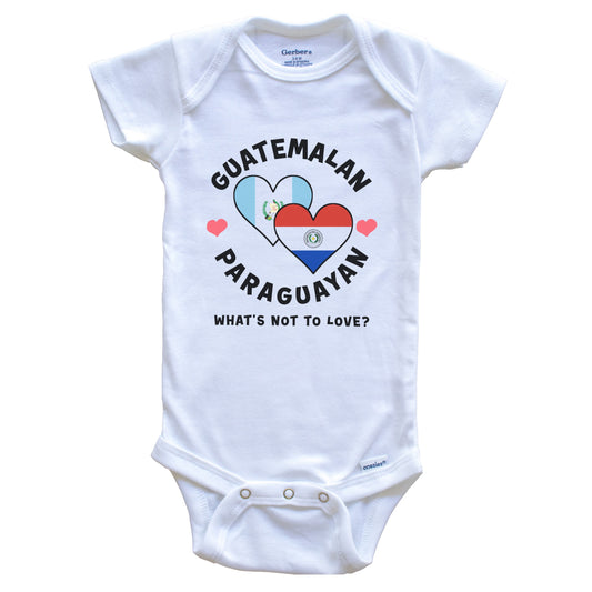 Guatemalan Paraguayan What's Not To Love Heart Flags Baby Bodysuit