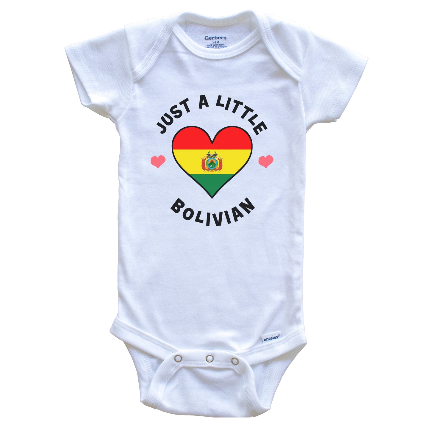 Bolivian Flag Heart Just A Little Bolivian Bolivia Baby Bodysuit