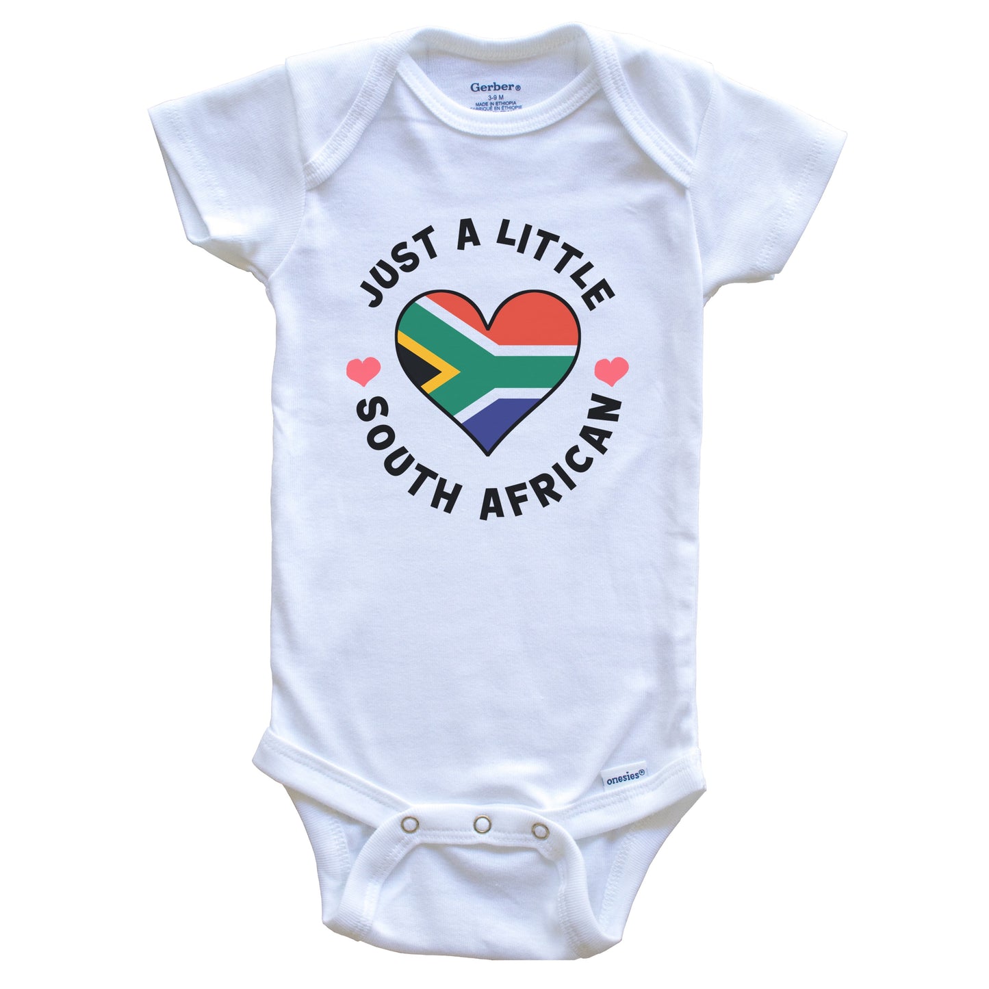 South African Flag Heart Just A Little South African South Africa Baby Bodysuit