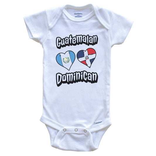 Guatemalan Dominican Hearts Guatemala Dominican Republic Baby Bodysuit