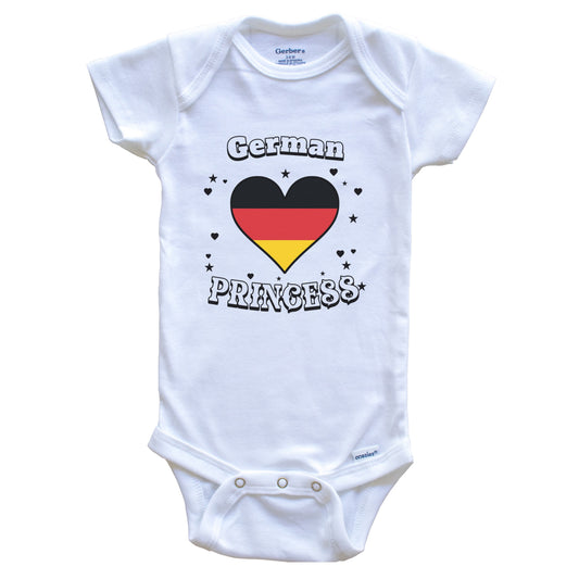 German Princess Germany Flag Heart Baby Girl Bodysuit