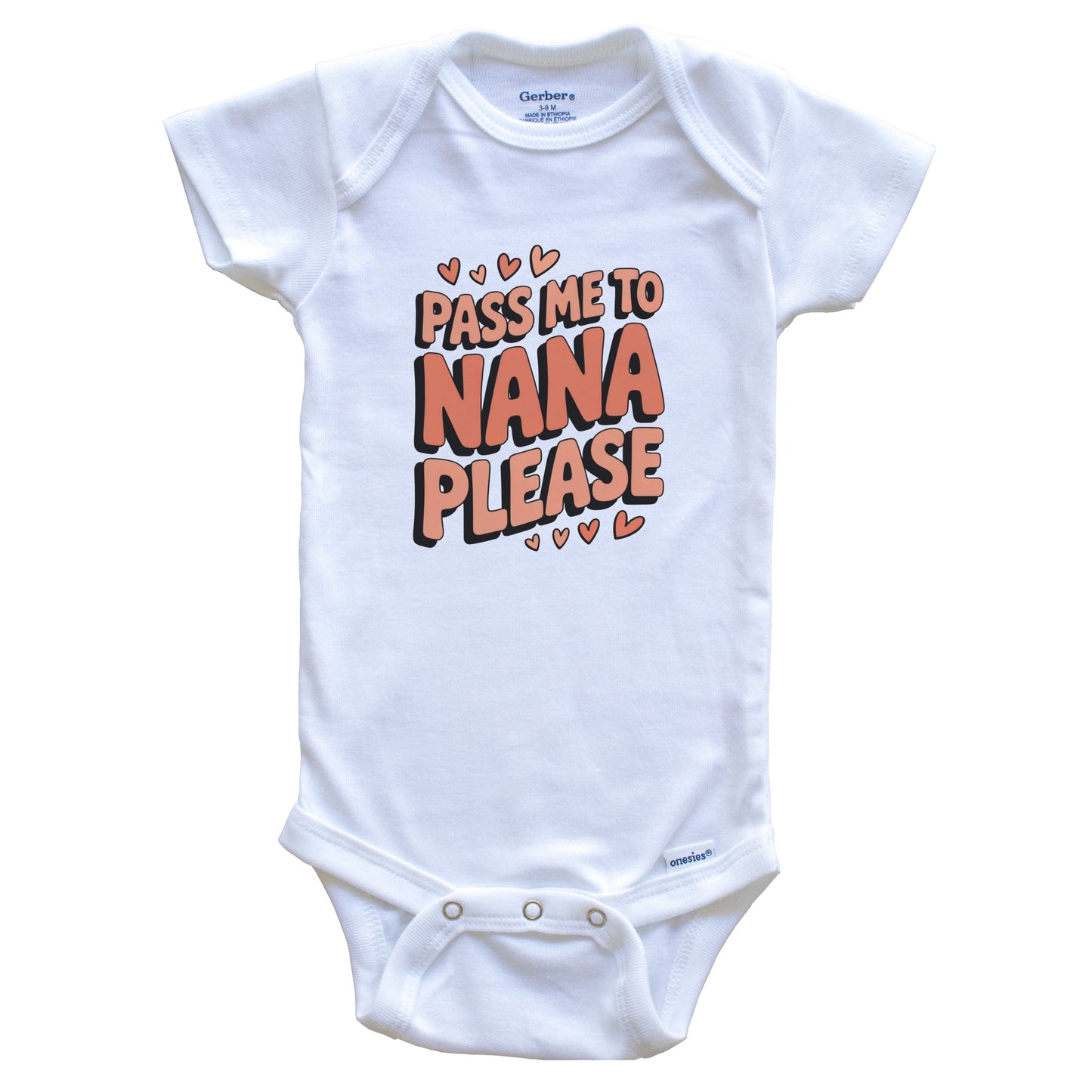 Pass Me To Nana Please Funny Grandchild Baby Bodysuit