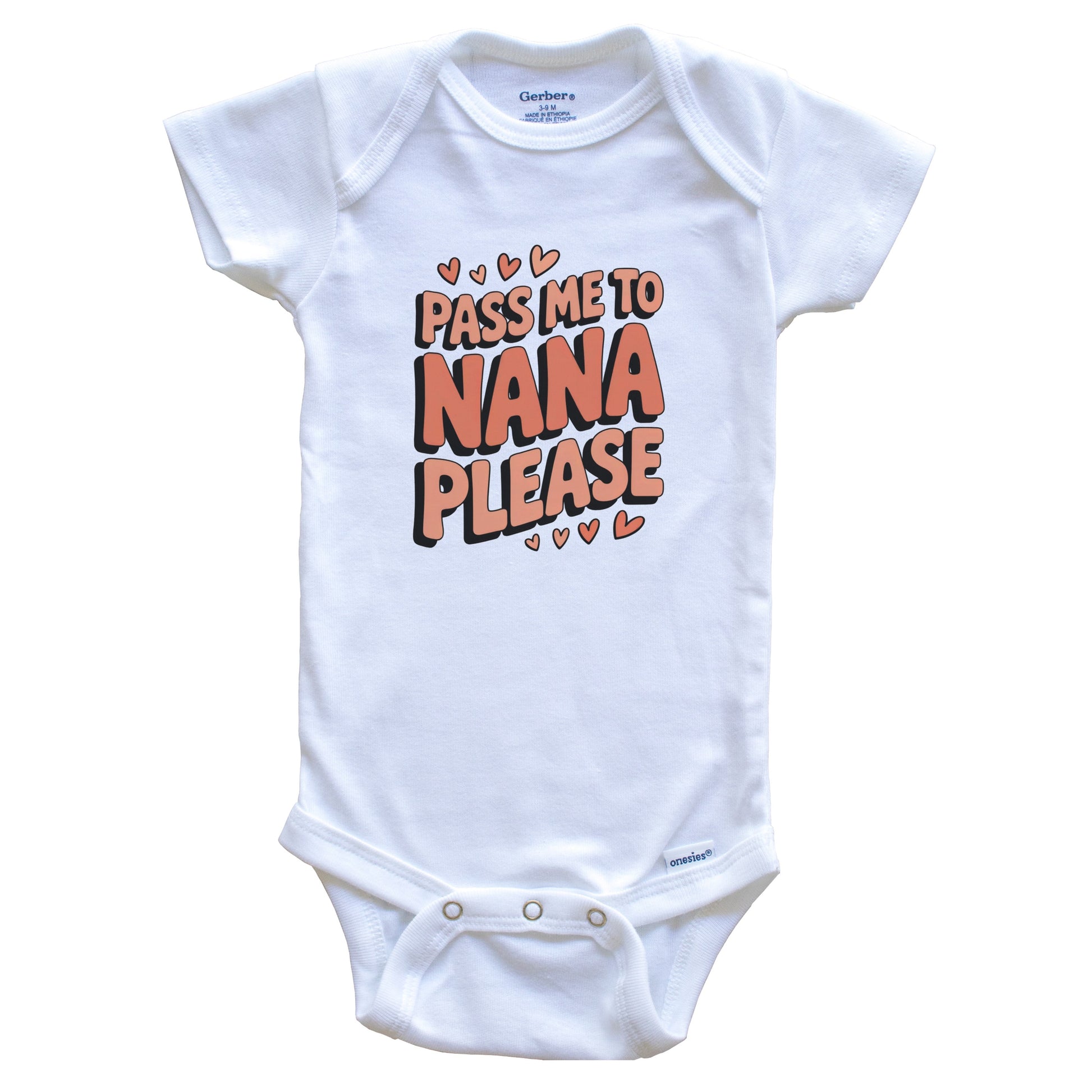 Pass Me To Nana Please Funny Grandchild Baby Bodysuit