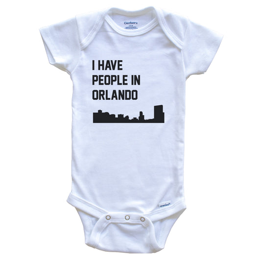 I Have People In Orlando Florida Skyline Baby Bodysuit