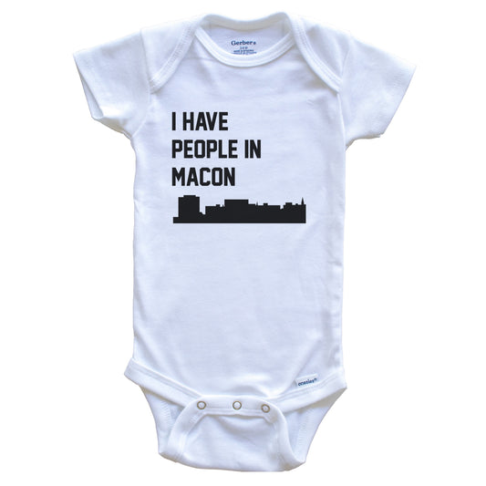 I Have People In Macon Georgia Skyline Baby Bodysuit