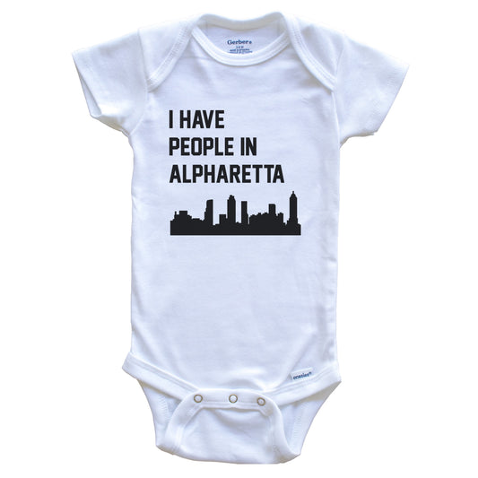 I Have People In Alpharetta Georgia Skyline Baby Bodysuit