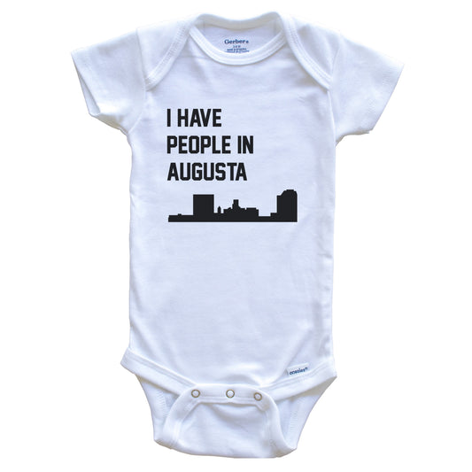 I Have People In Augusta Georgia Skyline Baby Bodysuit