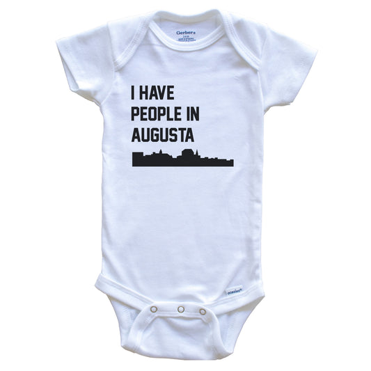 I Have People In Augusta Maine Skyline Baby Bodysuit