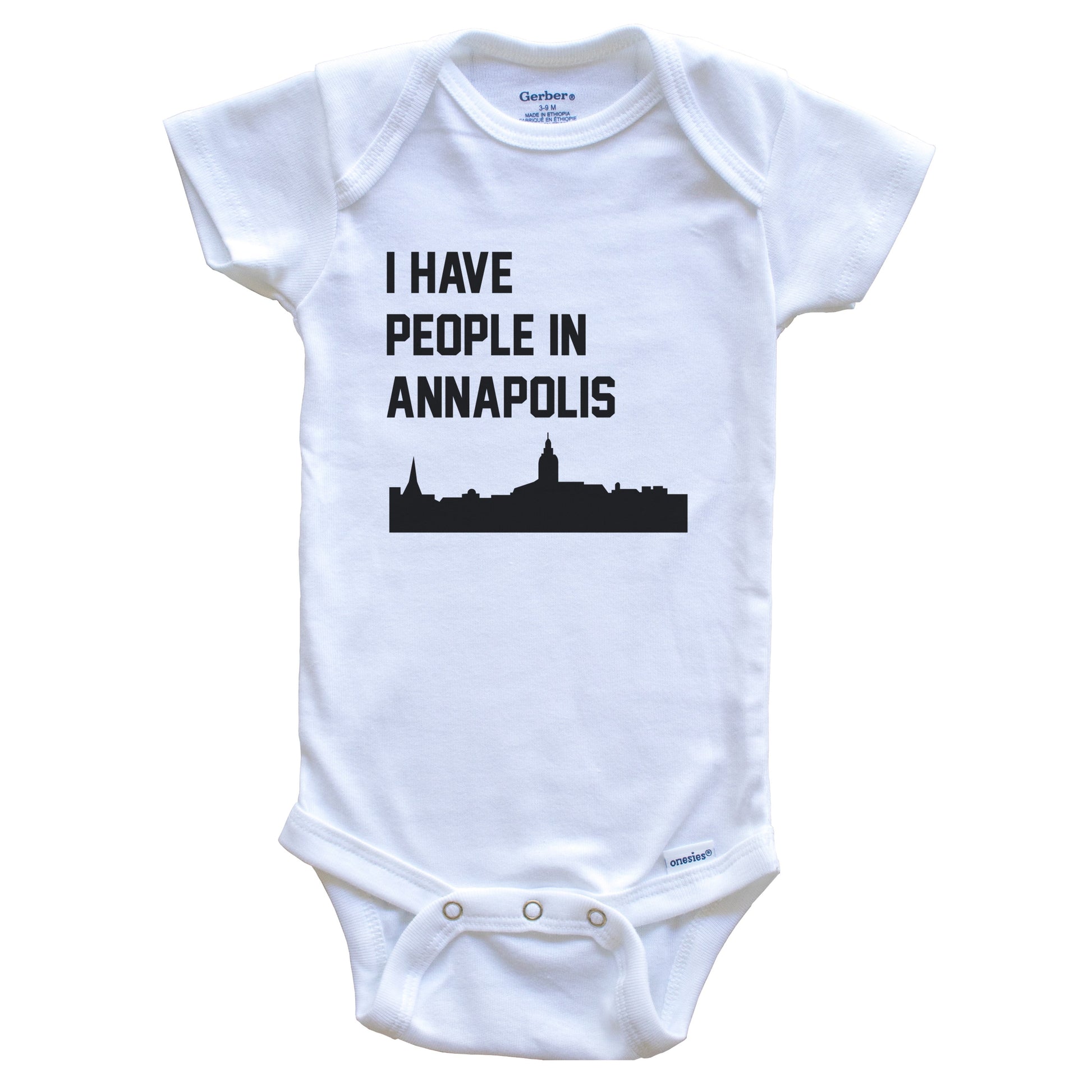 I Have People In Annapolis Maryland Skyline Baby Bodysuit