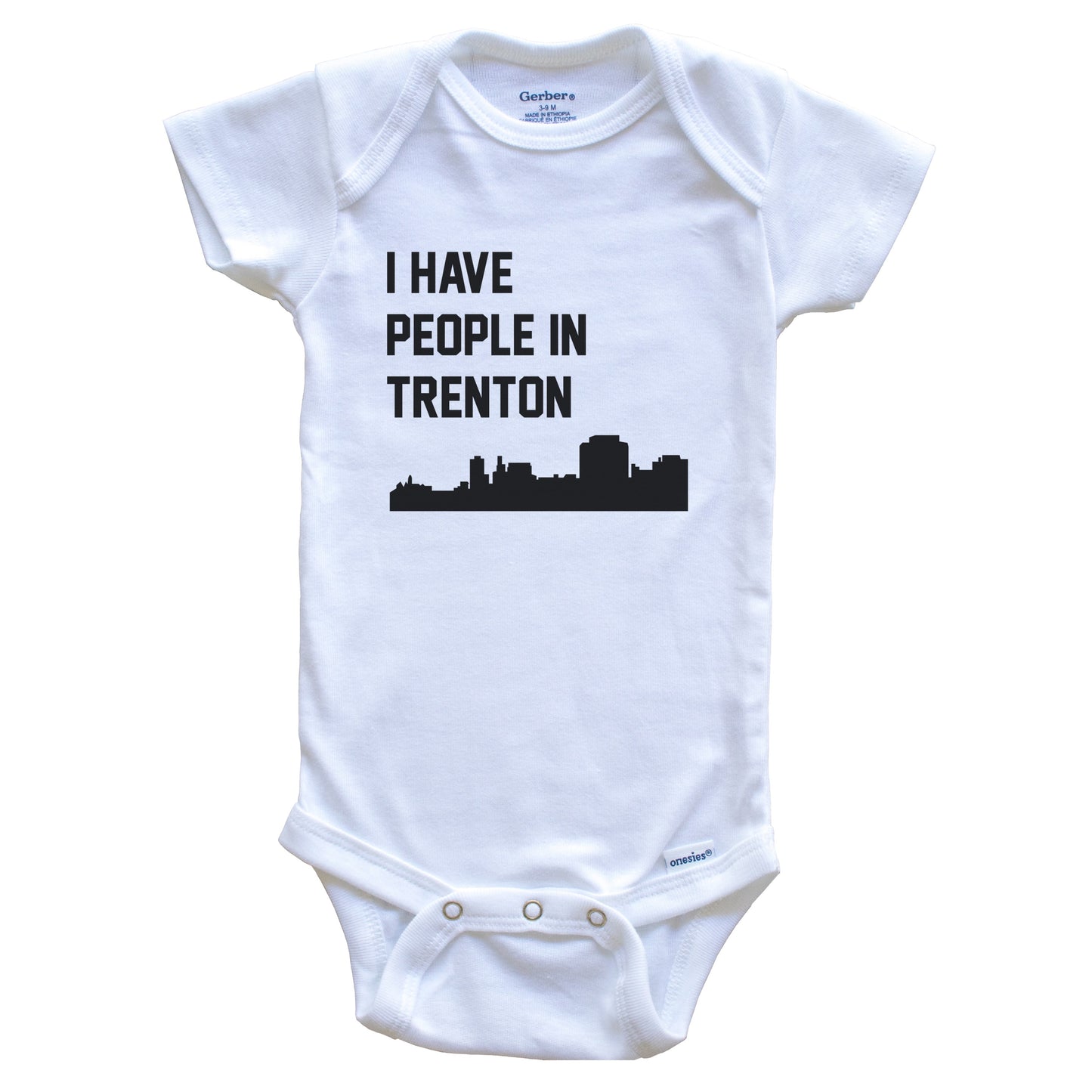 I Have People In Trenton New Jersey Skyline Baby Bodysuit
