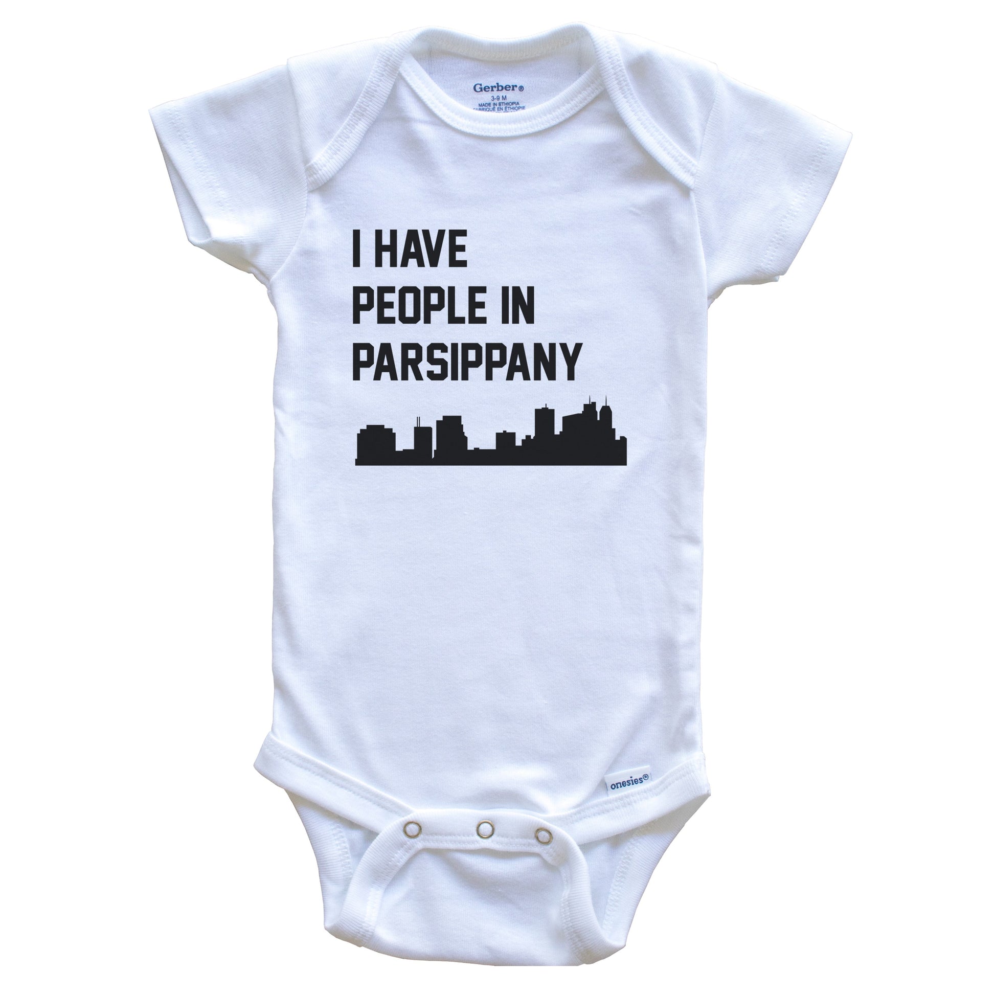 I Have People In Parsippany New Jersey Skyline Baby Bodysuit