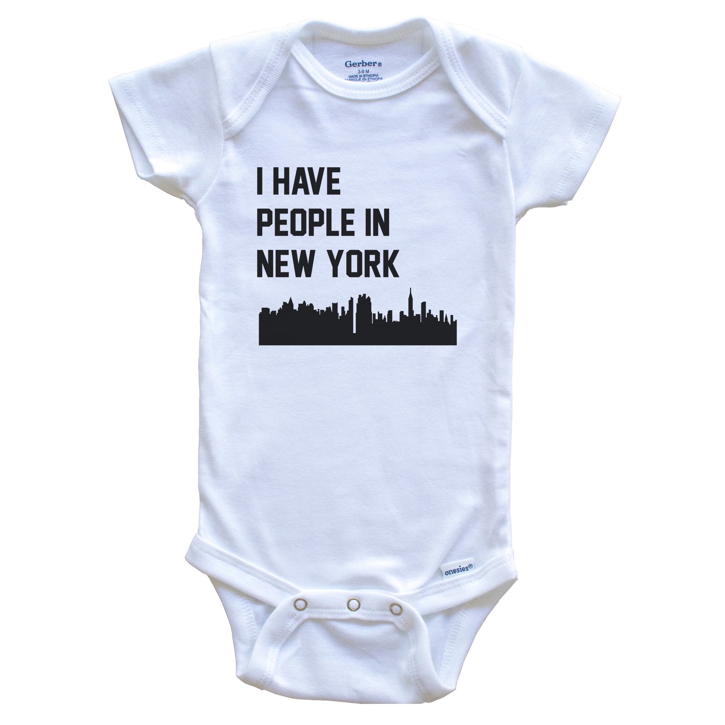 I Have People In New York City Skyline Baby Bodysuit
