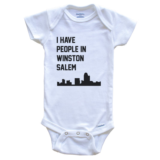 I Have People In Winston-Salem North Carolina Skyline Baby Bodysuit