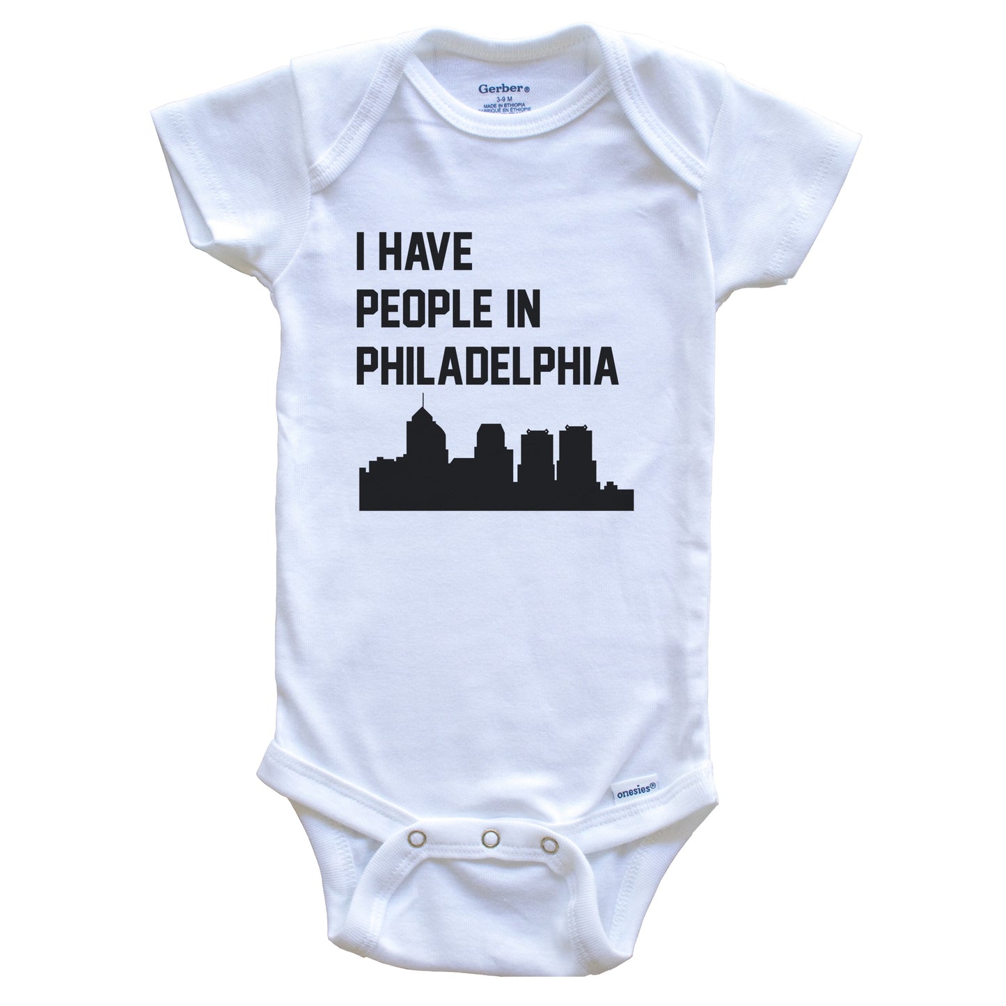 I Have People In Philadelphia Pennsylvania Skyline Baby Bodysuit