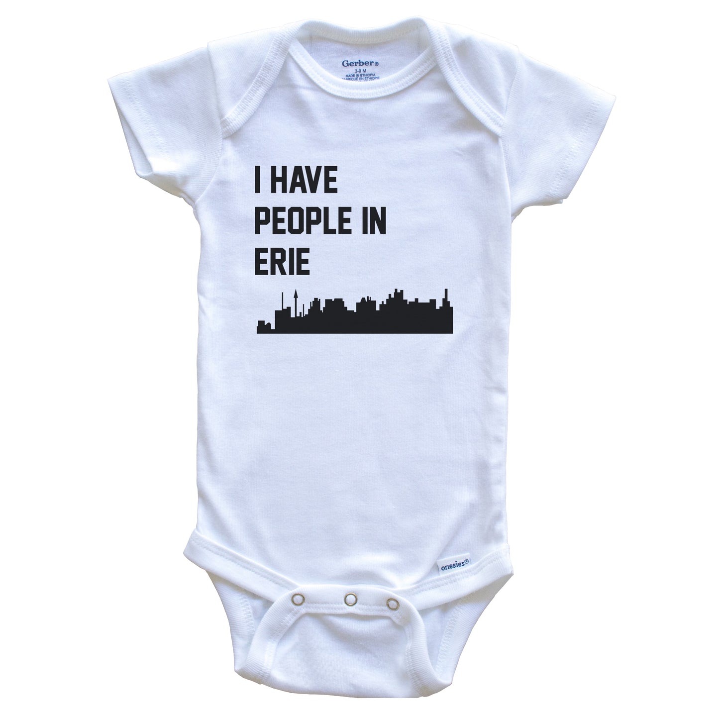 I Have People In Erie Pennsylvania Skyline Baby Bodysuit